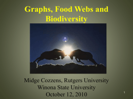 Graphs, Food Webs and Biodiversity - dimacs
