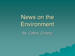 News on the Environment