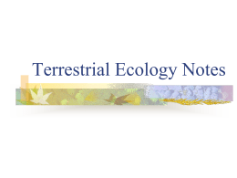 Terrestrial Ecology Notes