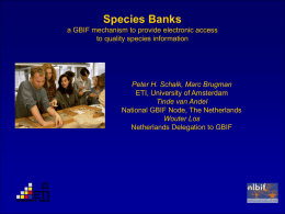 Species Banks