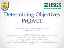 Presentation: Determining Objectives using Decision Science