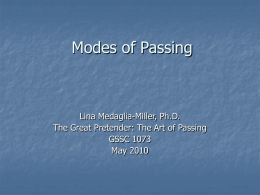 Modes of Passing