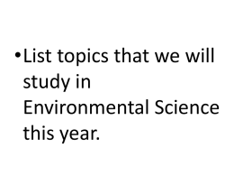 Copy the following - Environmental Science 4502