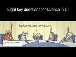 Eight key directions for science in CI