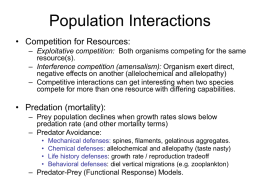 Population Interactions