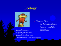 50 Ecology