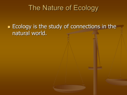 The Nature of Ecology