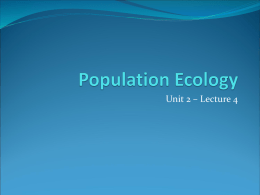 Population Ecology - Fulton County Schools