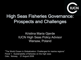 High Seas Fisheries Governance - Census of Marine Life Secretariat