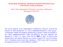 All-Inorganic Metallocenes and Related Transition Metal Derivatives