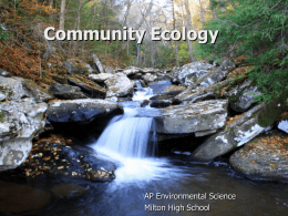 Community Ecology - Fulton County Schools