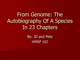 From Genome: The Autobiography Of A Species In 23