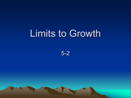 PowerPoint Presentation - Limits to Growth