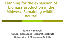Breeding Bird Use of Hybrid Poplar Plantations in Minnesota