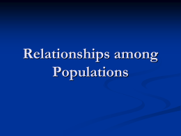 Relationships among Populations