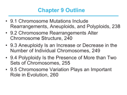 9/25 Chromosomal variations