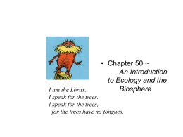Ch_50 Intro to Ecology