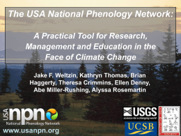 ESA workshop_v1 - USA National Phenology Network