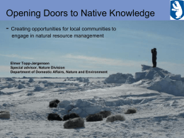Opening Doors to Native Knowledge