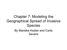 Chapter 7: Modeling the Geographical Spread of Invasive Species