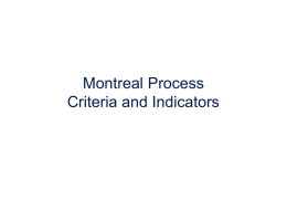 H-3 Montréal Process Criteria and Indicators
