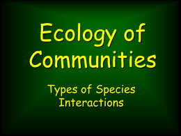 Ecology of Communities - Sonoma Valley High School