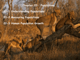 Chapter 20-Populations