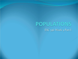 Populations (week 5)