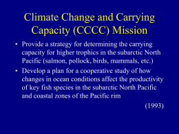 Climate Change and Carrying Capacity (CCCC) Mission