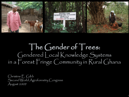 The Gender of Trees - World Agroforestry Centre