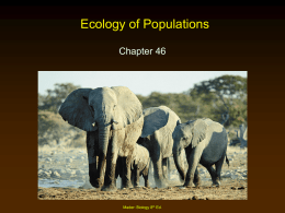Chapter 44 Ecology of Populations Notes