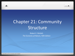 Chapter 21: Community Structure - Eco