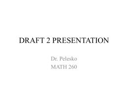 4-26-09 260 Presentation Outline 1