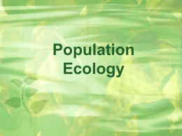 Ecology - Populations