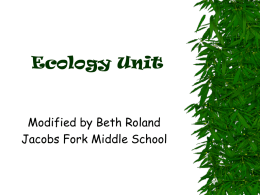 Ecology -Roland part 1 - Catawba County Schools