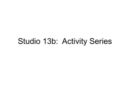 Studio 13b: Activity Series