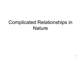Complicated Relationships in Nature