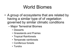 World Biomesand ecosystem