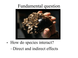 How species interact