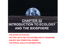 Unit 2 Ecology Chp 52 Intro to Ecology and the