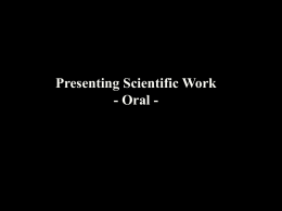 Presenting Scientific Work