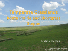 Temperate Grasslands Konza Prairie and Shortgrass Steppe