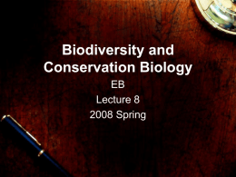 Biodiversity and Conservation Biology