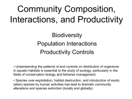 Community Composition and Productivity