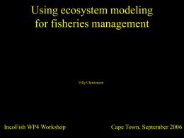 Villy Cristensen: Using ecosystem modeling for fisheries
