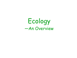 Levels of Ecology