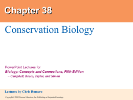 Ch. 38 Conservation Biology ppt - Northern Highlands Regional HS