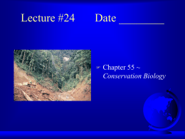 Lecture #24 Date - Biology Junction