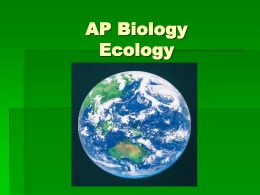 AP Biology Ecology