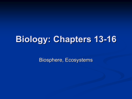 Biology: Chapters 3-4